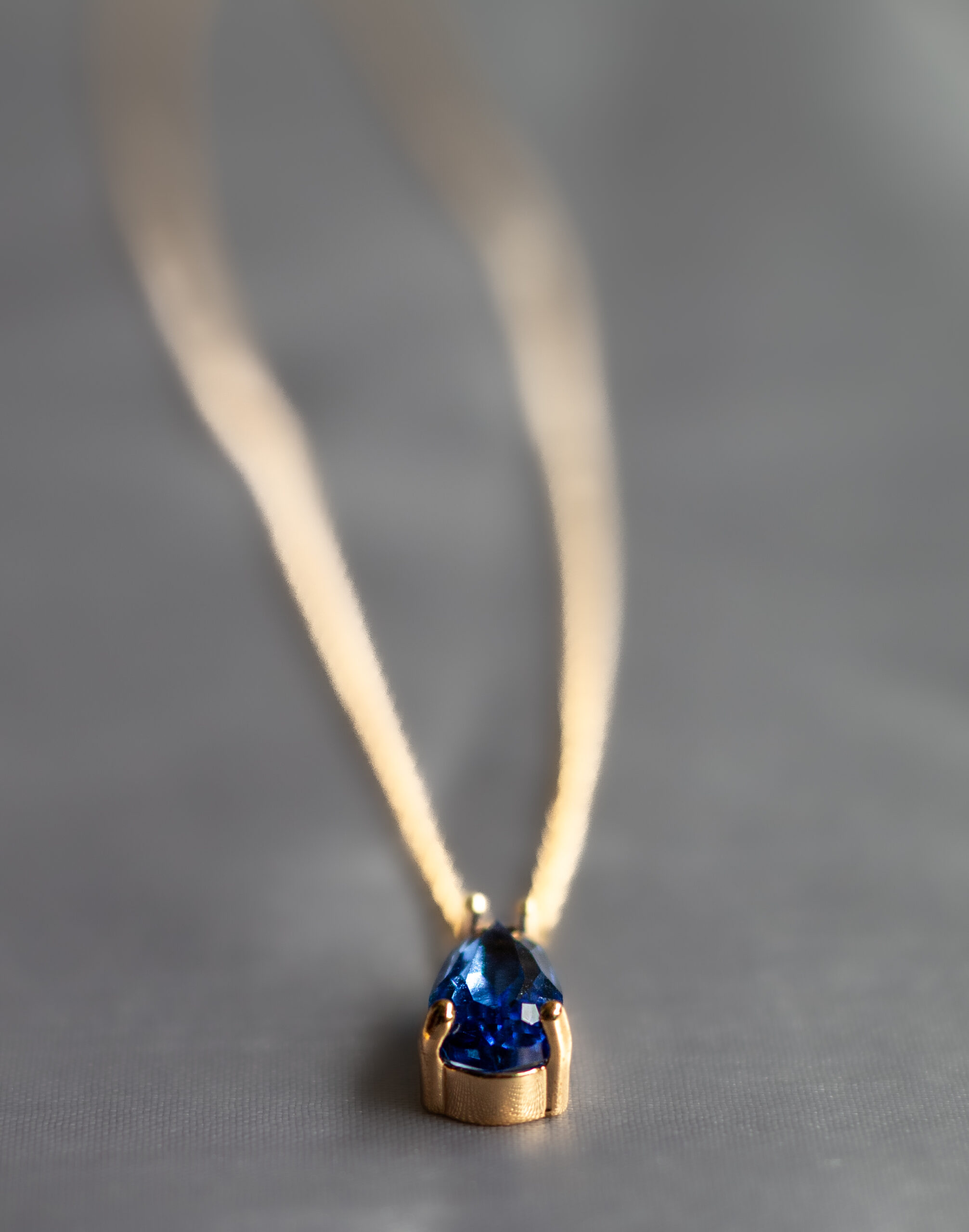 Minimal Gem Drop Handmade Pendant Necklace - Image 3
