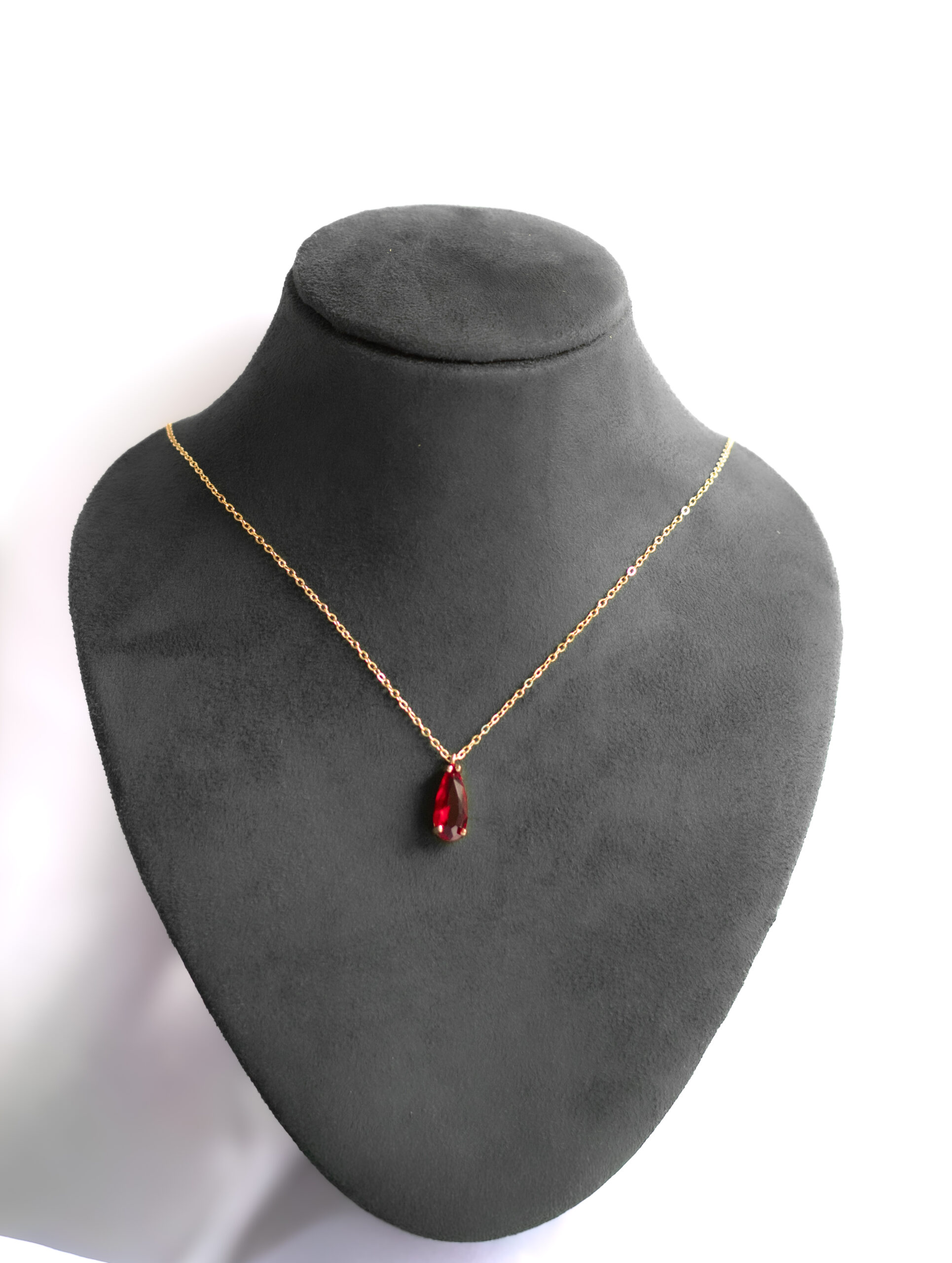 Minimal Gem Drop Handmade Pendant Necklace - Image 2